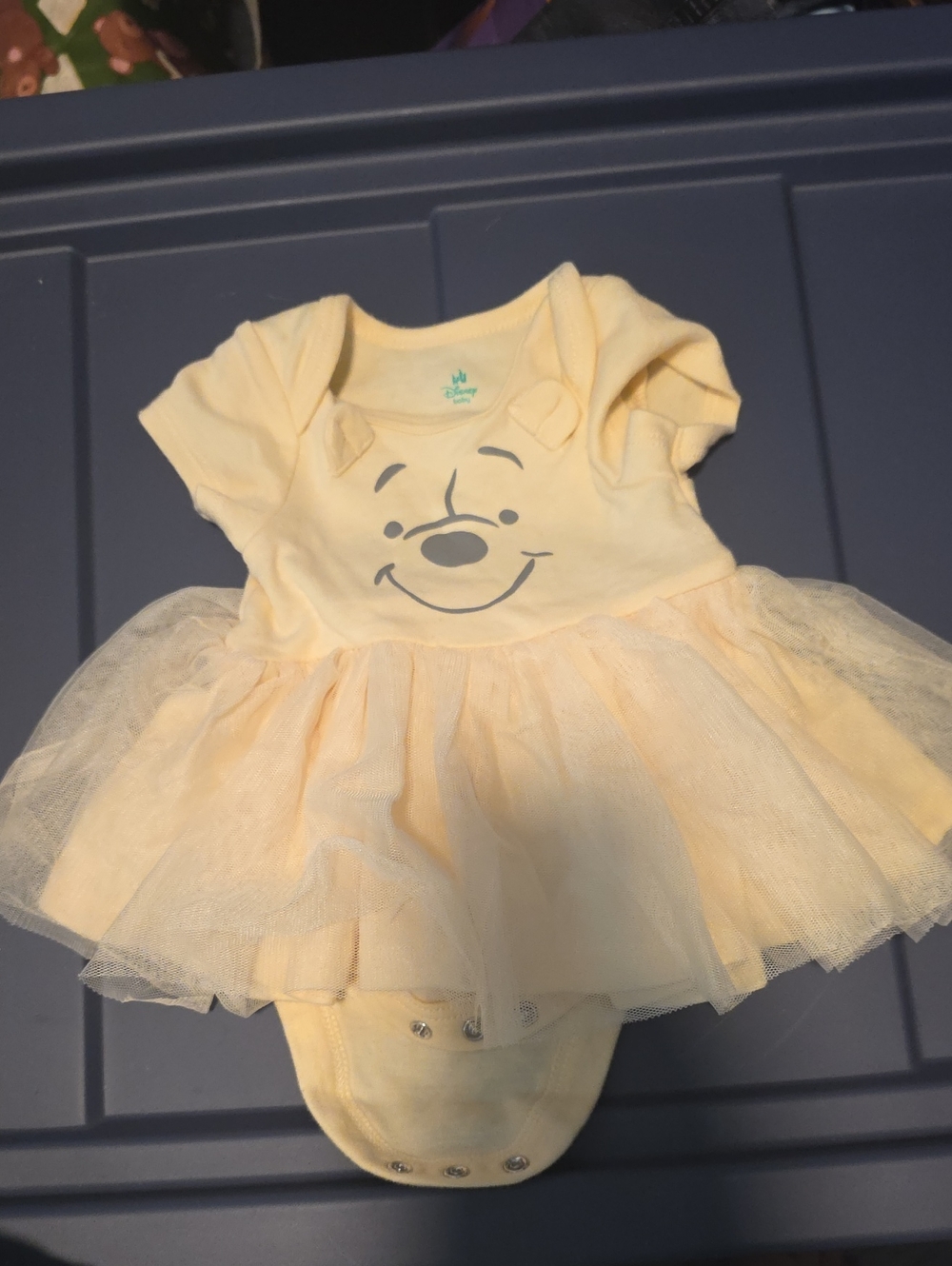 Disney Yellow Winnie the Pooh Tulle Bodysuit One-Piece